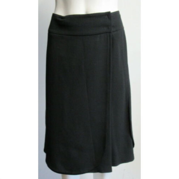 PRADA Black a line wrap skirt SZ 44 - Picture 1 of 5